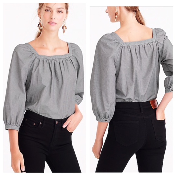 J. Crew Tops - J. Crew Penny Mircogingham Blouse Top